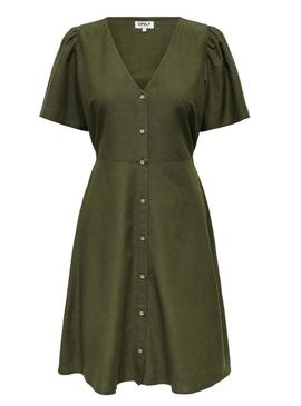 Vestido Only Vita verde para mulher.