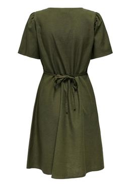 Vestido Only Vita verde para mulher.