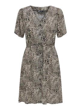 Vestido Only Evida animal print para mulher