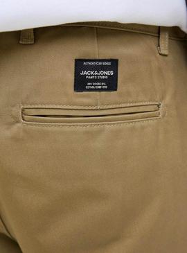 Bermudas Jack and Jones Karl camel para homem.