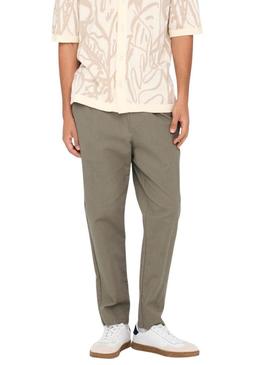 Calça Only and Sons Linus verde para homem