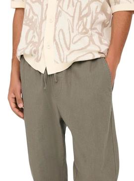 Calça Only and Sons Linus verde para homem
