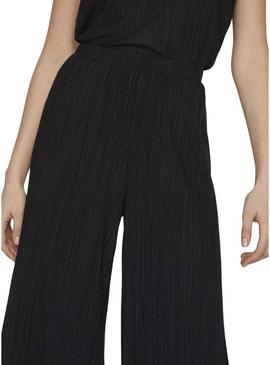 Calças Vila Viplisa plissadas pretas para mulher.