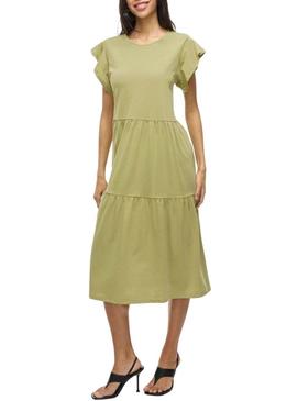Vestido Vila Visummer midi verde para mulher