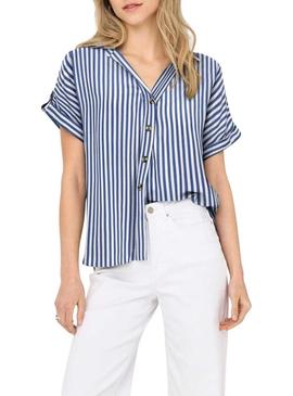 Camisa Only Yasmin azul para mulher