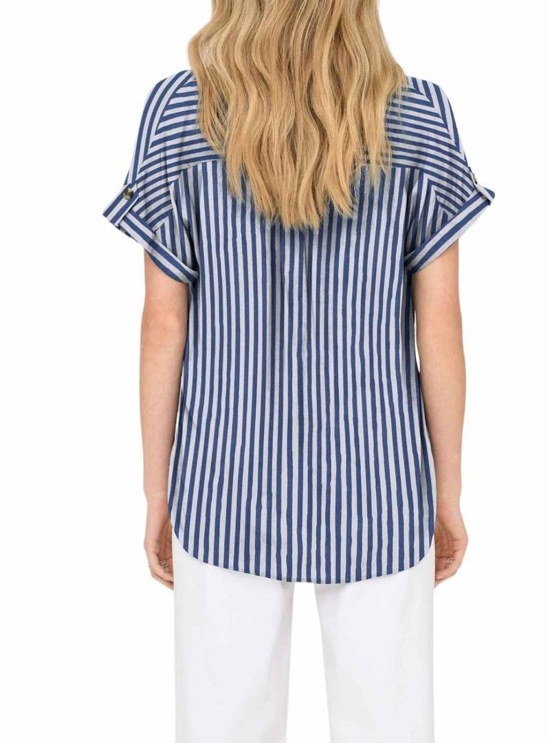 Camisa Only Yasmin azul para mulher