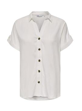 Camisa Only Yasmin branca para mulher