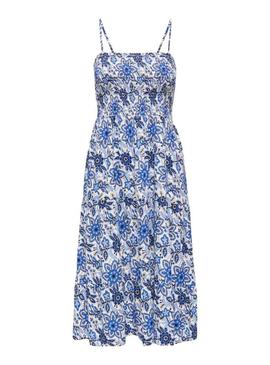 Vestido Only Zelina floral azul para mulher.