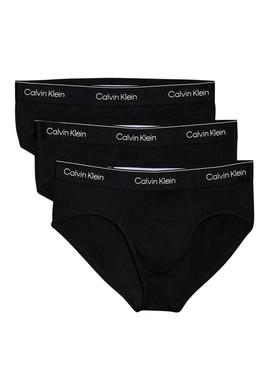 Pack 3 cuecas Calvin Klein Icon de algodón preto para homem.