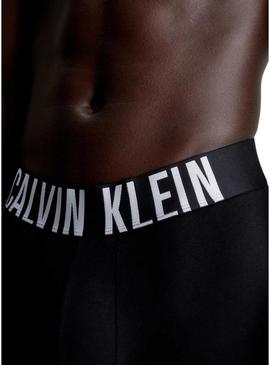 Pack 3 cuecas Calvin Klein boxer ajustadas preta e branca para homem.