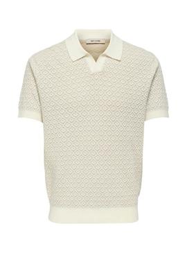 Polo Only and Sons Theo bege para homem