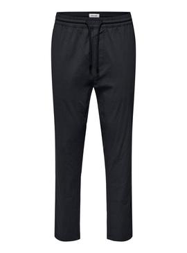 Calça Capri azul marinho Only and Sons para homem.