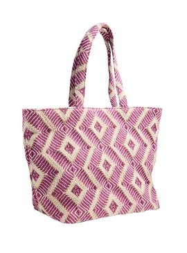 Bolsa Pieces PClotta fúcsia para mulher.