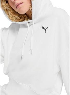 Moletom Puma Wardrobe branco para mulher.
