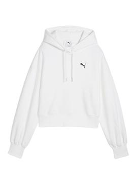 Moletom Puma Wardrobe branco para mulher.