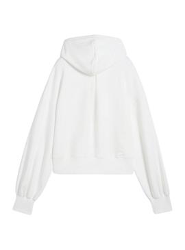 Moletom Puma Wardrobe branco para mulher.