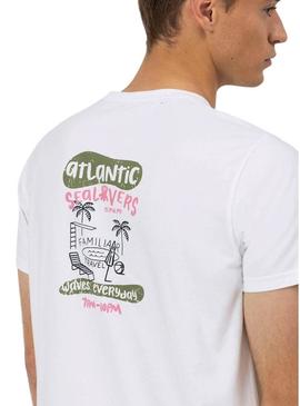 Camiseta El Pulpo Travel Family branca para homem