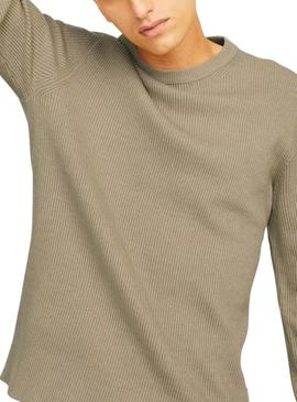 Camisola Jack and Jones Perfect beige para homem.
