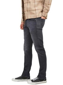 Calça de ganga Jack and Jones Gleen preta para homem.