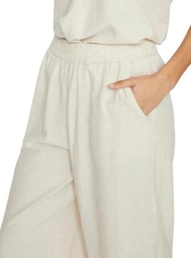 Calça Vila Viprisilla bege para mulher