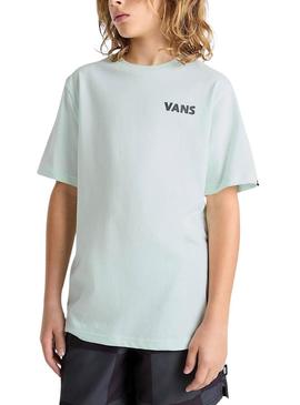 Camiseta Vans Headwaves turquesa para criança.
