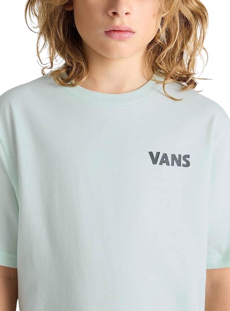 Camiseta Vans Headwaves turquesa para criança.