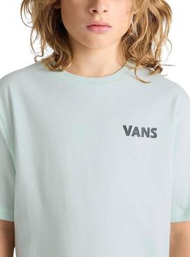Camiseta Vans Headwaves turquesa para criança.