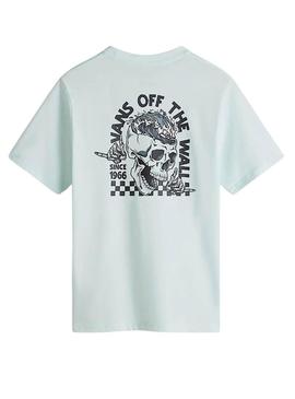 Camiseta Vans Headwaves turquesa para criança.