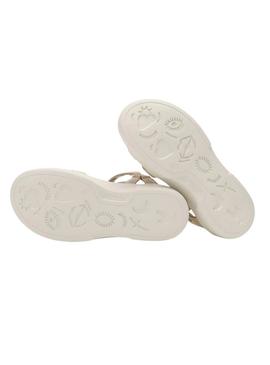 Sandálias Walkin Pitas Claire bege para mulheres.