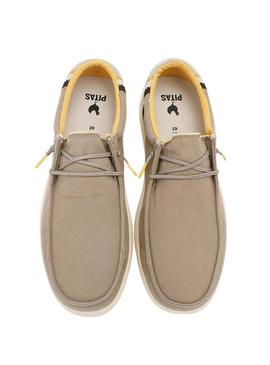 Sapatos Walkin Pitas Canna taupe para homem