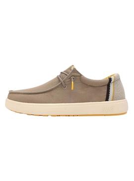 Sapatos Walkin Pitas Canna taupe para homem