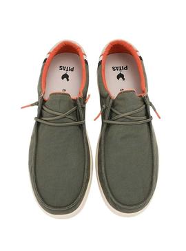 Sapatos Walkin Pitas Canna verde para homem