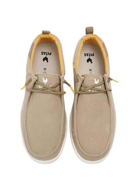 Sapatos Walkin Pitas Wallabi Biarritz bege para homem.