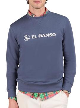 Moletom El Ganso Flocado azul para homem.