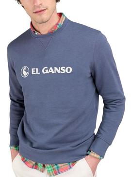 Moletom El Ganso Flocado azul para homem.