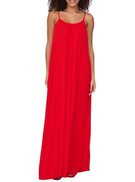 Vestido Only Niki vermelho para mulher.