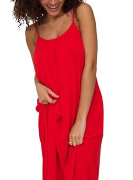 Vestido Only Niki vermelho para mulher.