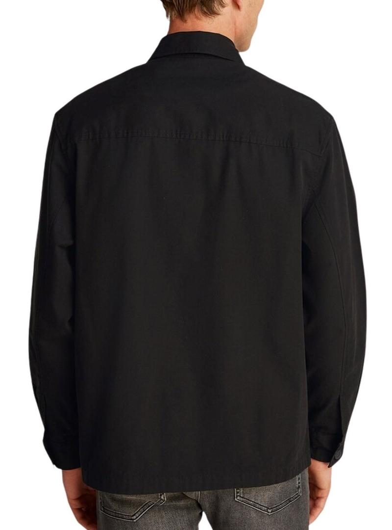 Camisa de carga preta Calvin Klein Jeans para homem