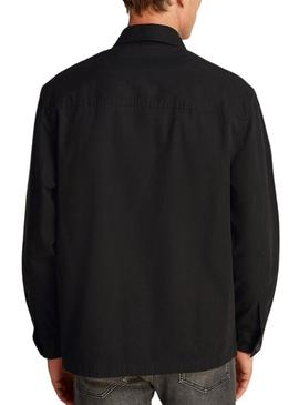 Camisa de carga preta Calvin Klein Jeans para homem