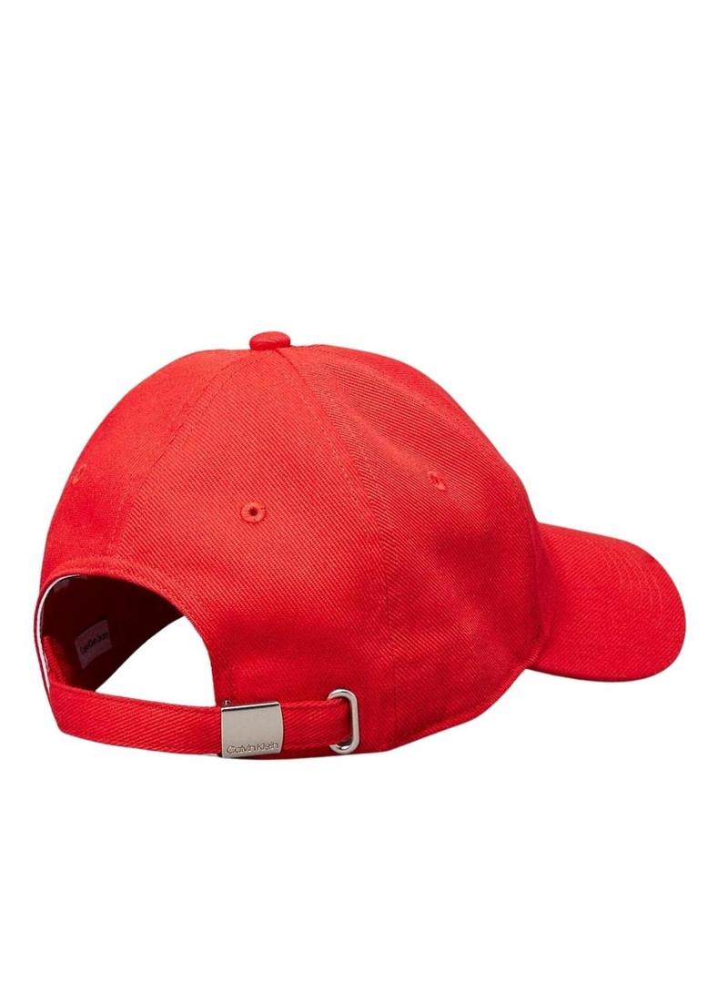Boné Calvin Klein Jeans Monologo Baseball vermelho para homens.
