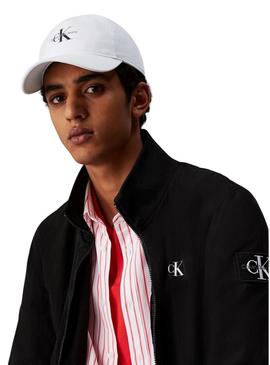 Boné Calvin Klein Jeans Monologo Baseball branco para homem.