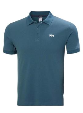 Camisa polo azul Helly Hansen Driftline para homem.