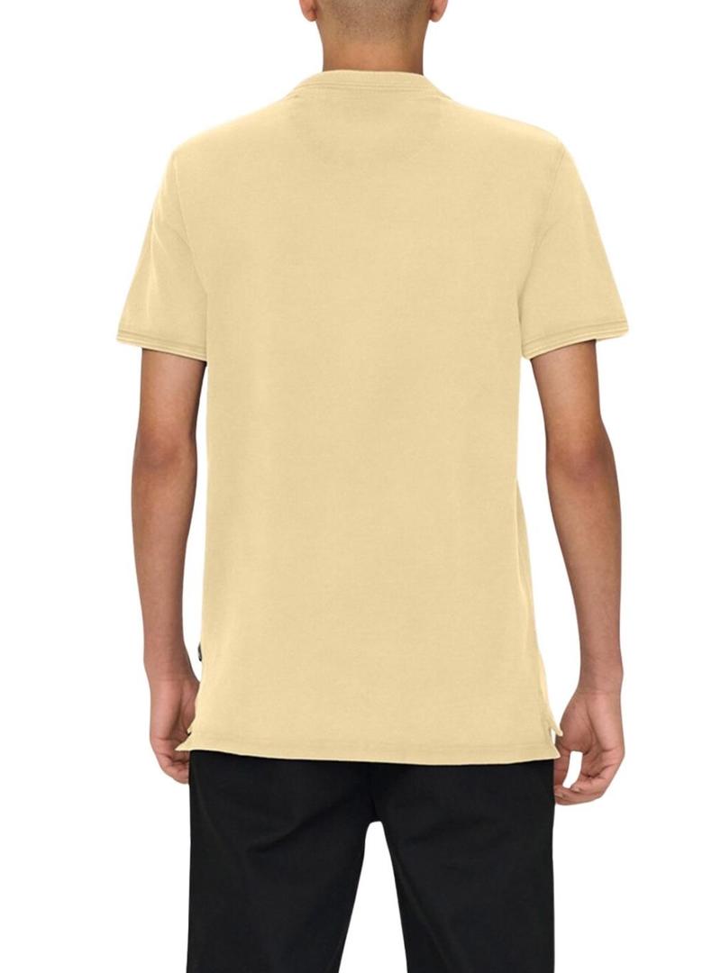 Polo Only and Sons Travis amarelo para homem.