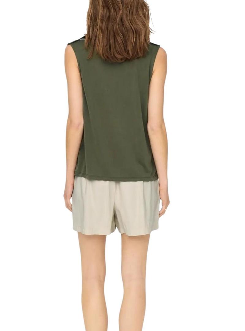 Camiseta Only Free verde para mulher.