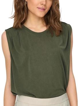 Camiseta Only Free verde para mulher.