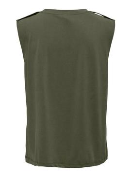 Camiseta Only Free verde para mulher.