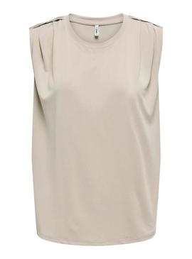 Camiseta Only Free Modal cinza para mulher