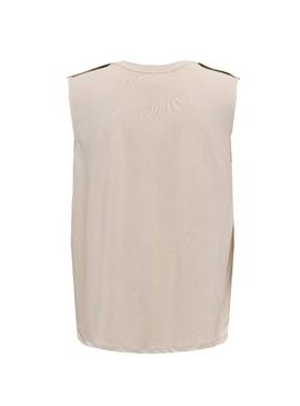 Camiseta Only Free Modal cinza para mulher