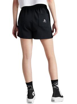 Shorts Converse Star Chevron preto para mulher.