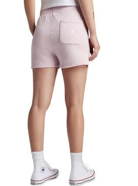 Shorts Converse Star Chevron rosa para mulher